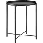 tectake Bijzettafel Chester 45,5x45,5x53cm - zwart, Huis en Inrichting, Tafels | Bijzettafels, Verzenden, Nieuw