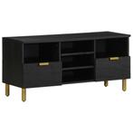 vidaXL Tv-meubel 100x33x46 cm bewerkt hout zwart, Huis en Inrichting, Verzenden, Nieuw