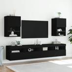 vidaXL Tv-meubels met LED-verlichting 2 st 40,5x30x60 cm, Huis en Inrichting, Kasten |Televisiemeubels, Verzenden, Nieuw