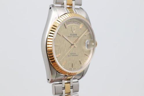 Tudor - Prince Date-Day - 76213 | Gold Linen Dial - Heren -, Handtassen en Accessoires, Horloges | Antiek