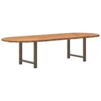 vidaXL Eettafel 320x120x74 cm ovaal massief eikenhout, Huis en Inrichting, Verzenden, Nieuw