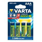 Varta Oplaadbare batterij AAA HR3 800mAh 1x Blister, Verzenden