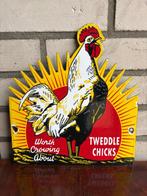 Emaille reclamebord - Tweddle Chicks – opvallend gesneden