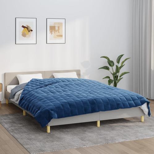 vidaXL Verzwaringsdeken 220x240 cm 15 kg stof blauw, Huis en Inrichting, Slaapkamer | Bedden, Nieuw, Verzenden