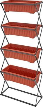 2dekans | tectake - Verticaal plantenrek met 4 bakken -, Ophalen of Verzenden, Nieuw