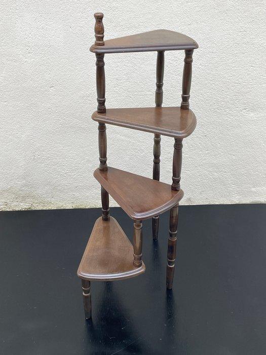 Bibliothèque - Bois - Escalier acajou, Antiquités & Art, Curiosités & Brocante