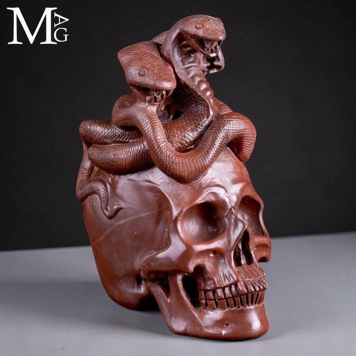 Beschermers van de Oude Wijsheid: Skelet en Slangen, Antiquités & Art, Curiosités & Brocante