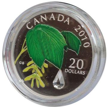 Canada. 20 Dollars 2010 Swarovski Crystal Raindrop, 1 Oz beschikbaar voor biedingen