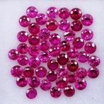 50 pcs Rood Robijn - 2.50 ct - Instituto Gemólogico Español, Handtassen en Accessoires, Edelstenen, Nieuw