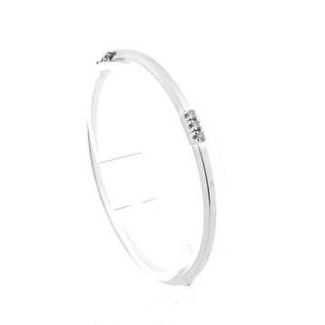 Witgouden slavenarmband met diamant 0,15 ct.  | Ø 60,7 mm beschikbaar voor biedingen