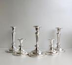 Kandelaar (5) - Verzilverd, Zinklegering - Set verzilverde