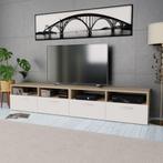 vidaXL Tv-meubels 2 st 95x35x36 cm bewerkt hout eikenkleurig, Huis en Inrichting, Verzenden, Nieuw