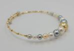 Armband - 18 karaat Geel goud - 4x9mm Akoya Pearls, Nieuw