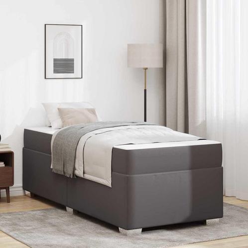vidaXL Bedframe Anders Grijs 90 x 200 cm Kunstleer, Huis en Inrichting, Slaapkamer | Bedden, Nieuw, Verzenden