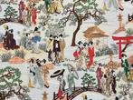 Elégance orientale : le tissu Japanese Walk pour un