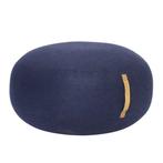 Hübsch - Poef - Mochi Poef Ø70 - Blauw - Wol - Geen reserve