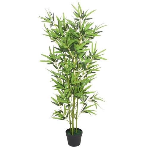 vidaXL Kunstplant met pot bamboe 120 cm groen, Huis en Inrichting, Woonaccessoires | Kunstplanten en Kunstbloemen, Nieuw, Verzenden