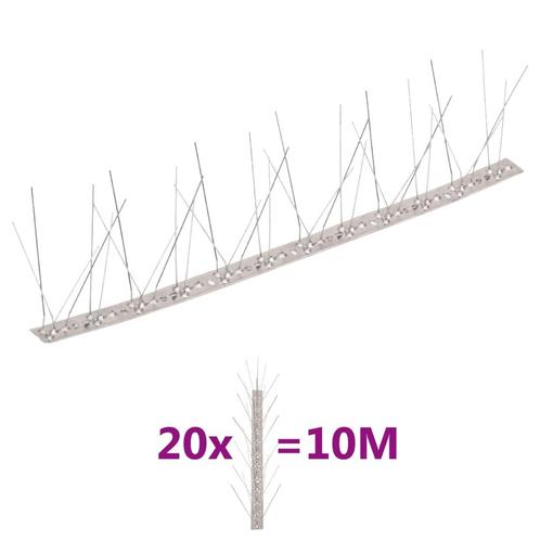 vidaXL Vogel- en duivenpinnen met 5 rijen 20 st 10 m, Tuin en Terras, Bestrijdingsmiddelen, Nieuw, Verzenden