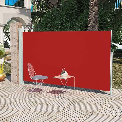 vidaXL Wind-/zonnescherm uittrekbaar 160x300 cm rood, Jardin & Terrasse, Parasols, Envoi