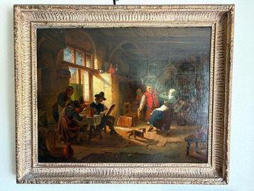 Jozef Geirnaert (1790-1859), Kring van - Interieur met