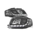 PHARES AUDI A3 8P 03-08 DAYLIGHT LED FOND NOIR, Autos : Pièces & Accessoires, Verzenden