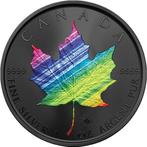 Canada. 5 Dollars 2022 Maple Leaf - Rainbow Holographic, Postzegels en Munten