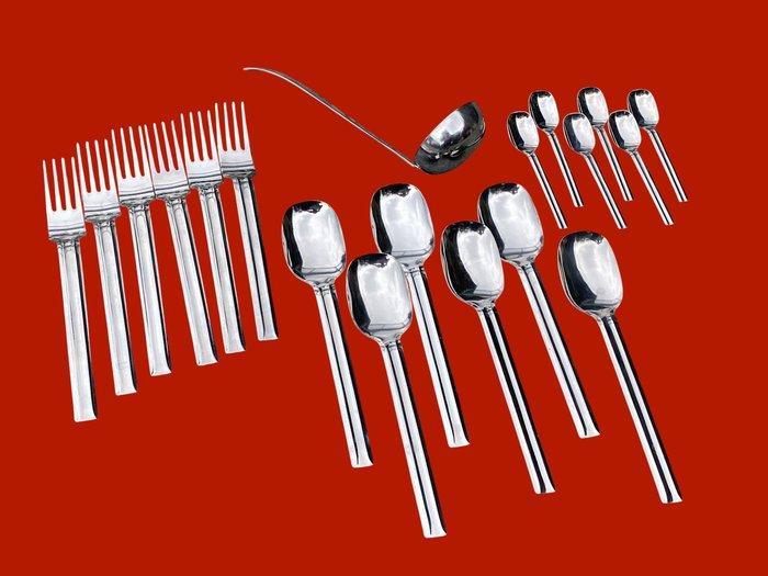 Inoxriv - Bestekset voor 6 personen (19) - Staal - GEEN, Antiek en Kunst, Antiek | Meubels | Tafels