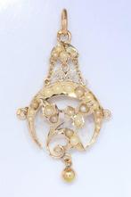 Pendentif - 14 carats Or rose - Perle - Vintage antique 1910