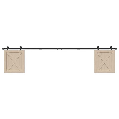 vidaXL Ophangset voor schuifdeur 244 cm koolstofstaal, Doe-het-zelf en Bouw, Overige Doe-Het-Zelf en Bouw, Nieuw, Verzenden