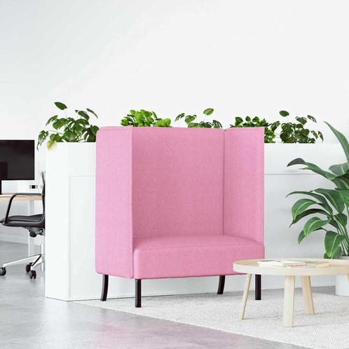 vidaXL Hoog rugbank Roze 109 x 56 x 121 cm Stof, Huis en Inrichting, Zetels | Zetels, Nieuw, Verzenden