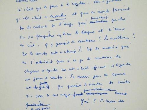 Jean Cocteau - Scène de ménage - Poème autographe - 1953, Verzamelen, Film en Tv