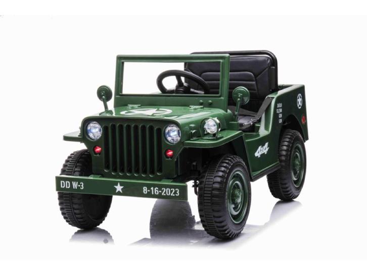 Jeep Army, Willys Jeep 12 volt elektrische kinderauto met 4, Kinderen en Baby's, Speelgoed | Buiten | Accuvoertuigen, Ophalen of Verzenden