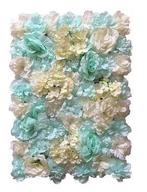 Flowerwall flower wall 40*60cm.  zeegroen lichtblauw aqua, Nieuw