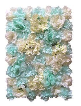 Flowerwall flower wall 40*60cm.  zeegroen lichtblauw aqua, Hobby en Vrije tijd, Knutselen, Nieuw