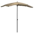 vidaXL Parasol met paal 200x130 cm taupe, Jardin & Terrasse, Verzenden
