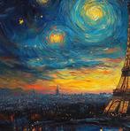 I_KONIQ (1969) - Paris Ville LUmiere in a Van Gogh view XXL, Antiek en Kunst
