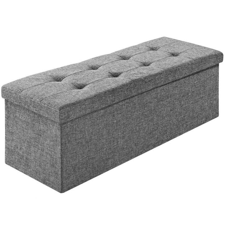 tectake Opvouwbare hocker van polyester met opbergruimte 110, Huis en Inrichting, Barkrukken, Verzenden
