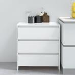 vidaXL Dressoir 70x41x75 cm bewerkt hout hoogglans wit, Huis en Inrichting, Verzenden, Nieuw