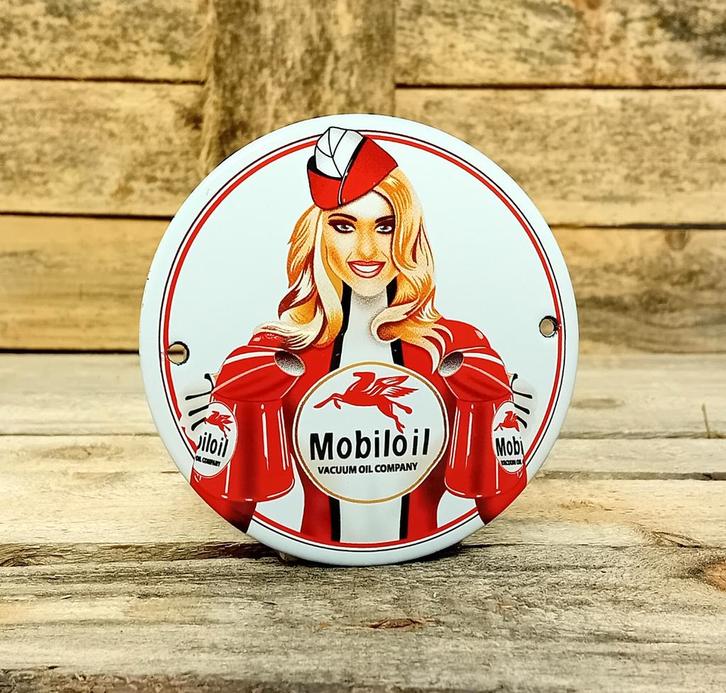 Mobiloil Vacuum oil company Lady, Verzamelen, Merken en Reclamevoorwerpen, Verzenden