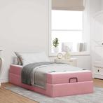 vidaXL Bedframe met matras met opslag Roze 100 x 200 cm, Huis en Inrichting, Verzenden, Nieuw
