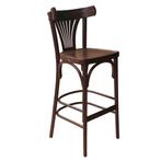 Nieuwe Barstoel Lotte z/a - Noten- Vintage/Café, Ophalen, Nieuw