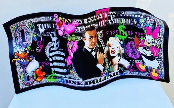 Robert Sgarra (1959) - Dollar James Bond, Antiquités & Art, Art | Peinture | Moderne