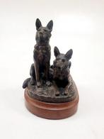 Emile Bregeon (XIX-XXe) - sculptuur, Couple de chiens, Antiek en Kunst