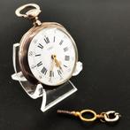 J. Rassin A Vitre Vintage Silver Pocket Watch with Key -, Handtassen en Accessoires, Nieuw