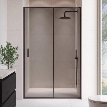 Douchewand Calgary 120 x 190 cm - Getint - Zwart, Verzenden