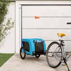 vidaXL Hondenfietstrailer oxford stof en ijzer blauw en, Verzenden, Nieuw