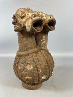 Ancienne poterie africaine en terre cuite double Mambila -