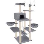 tectake Krabpaal Lilou 165cm - grijs, Dieren en Toebehoren, Katten-accessoires, Verzenden, Nieuw