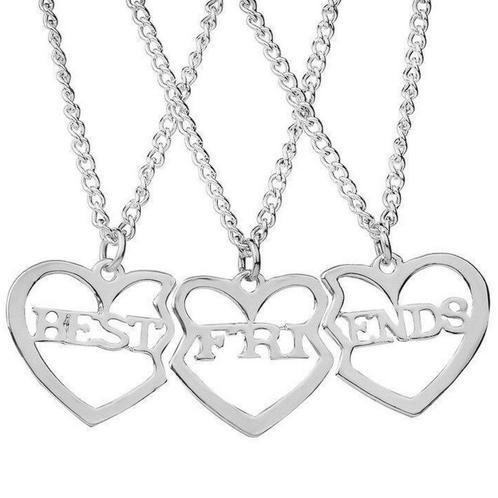 Fako Bijoux® - Vriendschapsketting - BFF Ketting - Drie, Handtassen en Accessoires, Kettingen, Verzenden