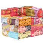 vidaXL Pouf modulaire Patchwork Tissu, Maison & Meubles, Verzenden, Neuf